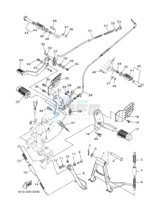 YS125-5C YS125 (BT41) drawing STAND & FOOTREST