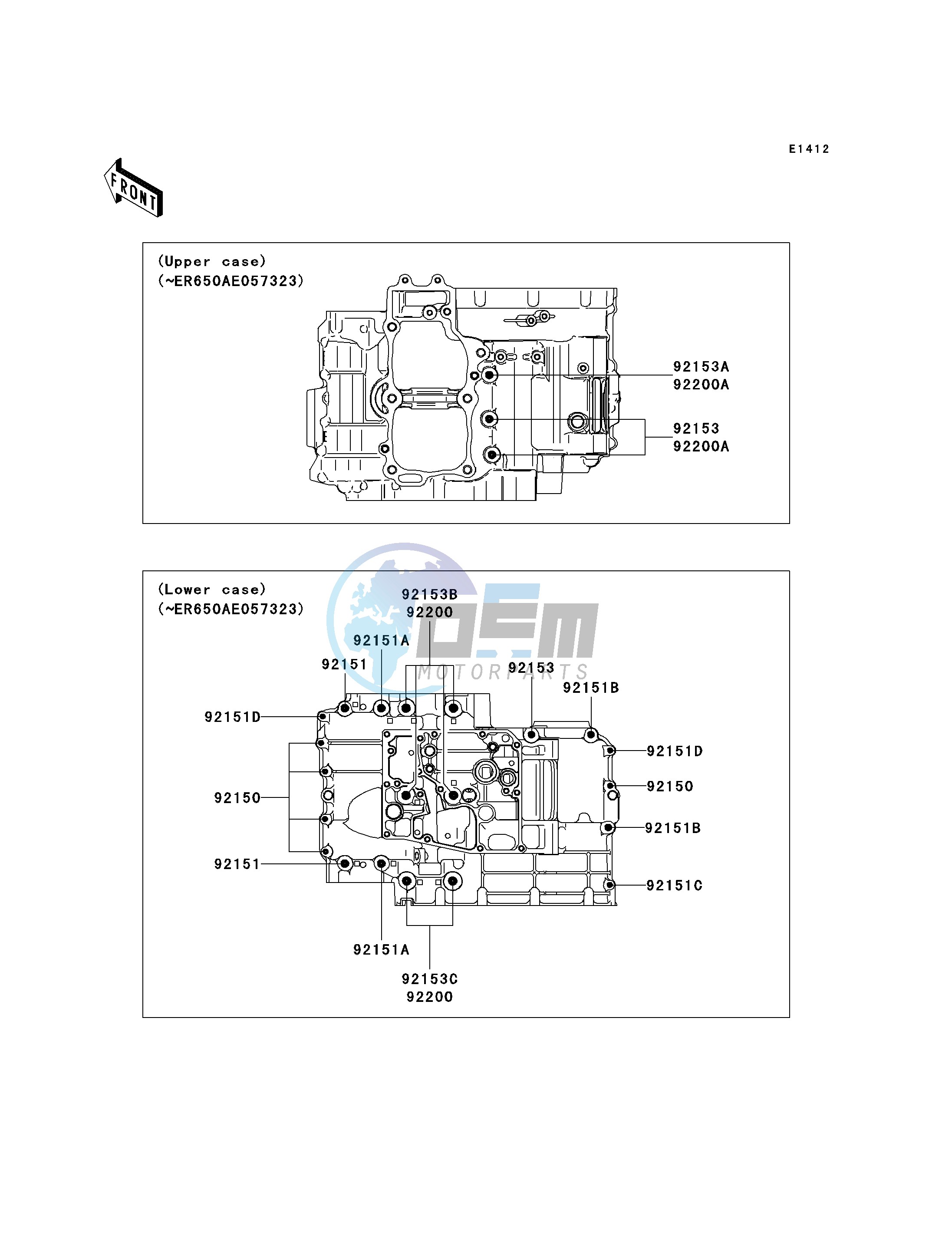 CRANKCASE BOLT PATTERN