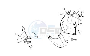 JET EURO X 100 L6 drawing FR PLATE / FRONT FENDER