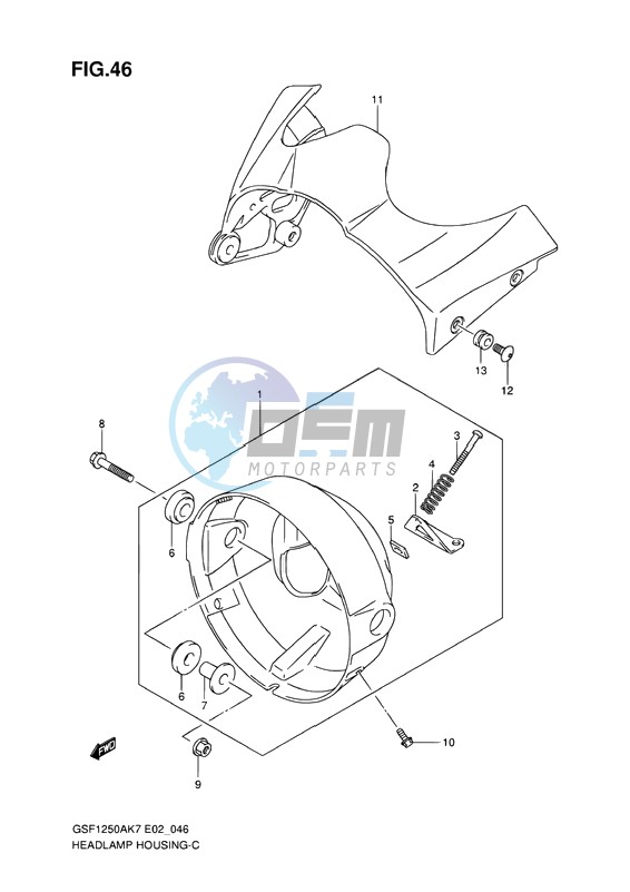 HEADLAMP HOUSING