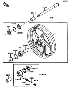 ZG 1000 A [CONCOURS] (A7-A9) [CONCOURS] drawing FRONT WHEEL-- ZG1000-A9- -