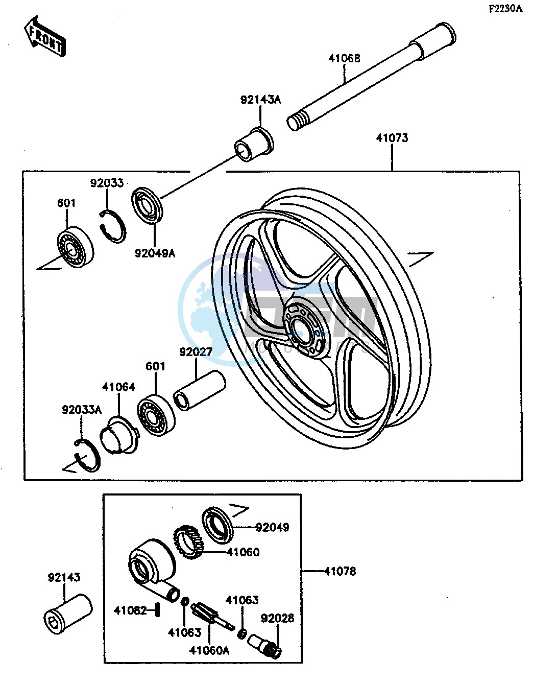 FRONT WHEEL-- ZG1000-A9- -