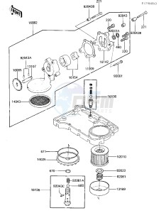 ZX 750 A [GPZ 750] (A3) [GPZ 750] drawing OIL PUMP_OIL FILTER