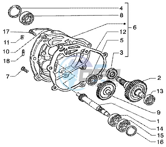 Rear wheel shaft