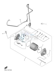 YZ450F (BR92) drawing STARTING MOTOR