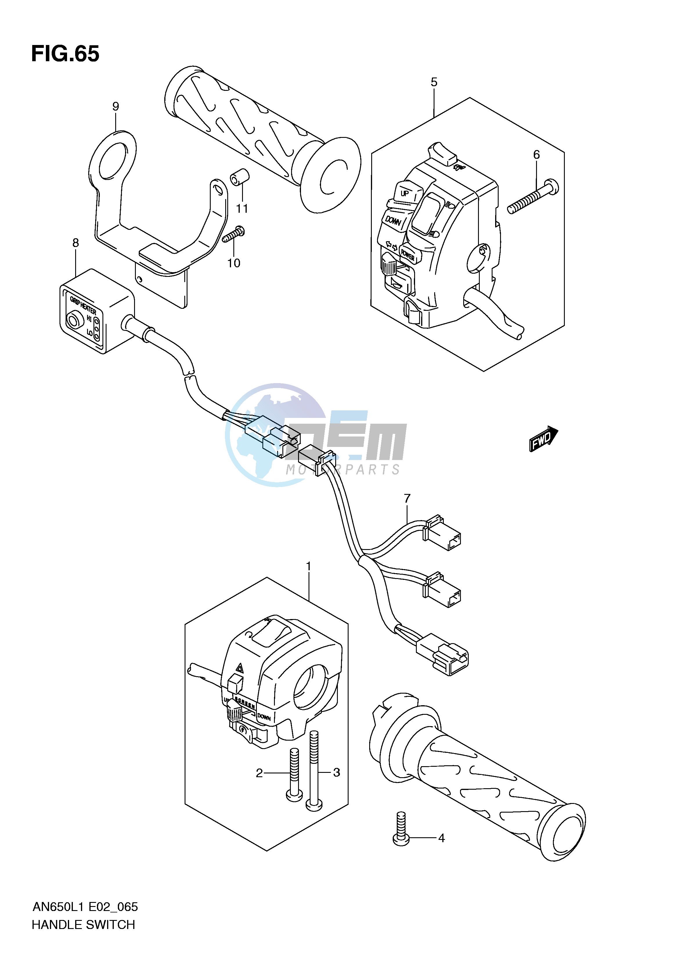 HANDLE SWITCH (AN650AL1 E51)