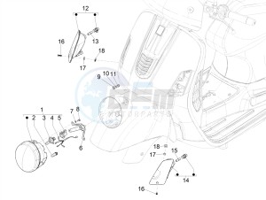 GTV 300 HPE SEI GIORNI IE E4 ABS (EMEA) drawing Front headlamps - Turn signal lamps