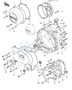 KZ 650 B (B1-B3) drawing ENGINE COVERS