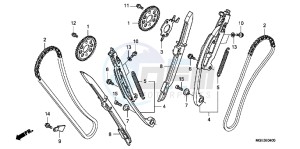 VFR1200FDC VFR1200F Dual Clutch E drawing CAM CHAIN/TENSIONER