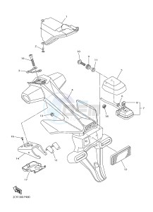 YZF-R1 998 R1 (2CRC 2CRD) drawing TAILLIGHT