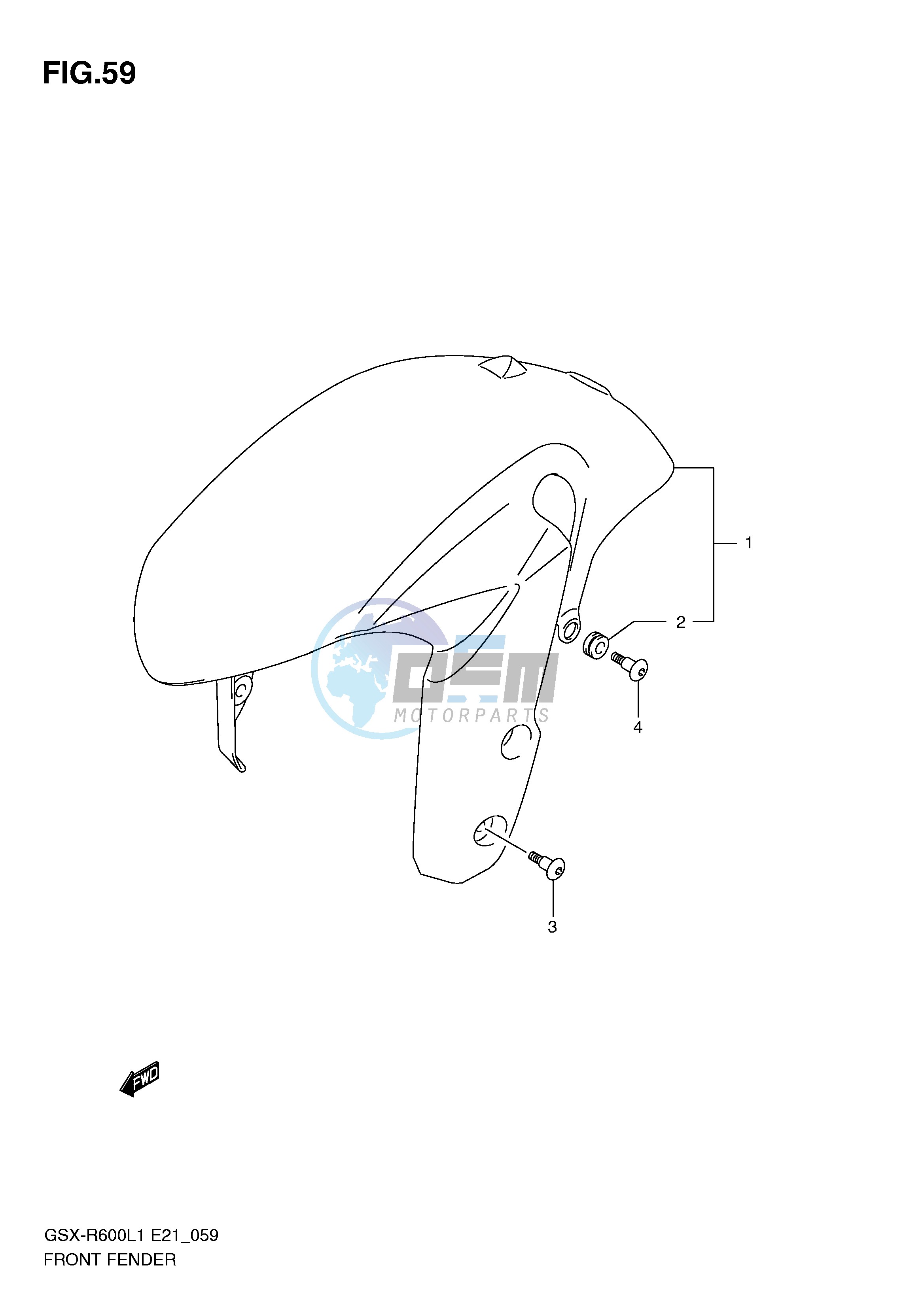 FRONT FENDER (GSX-R600UFL1 E21)