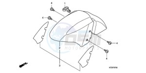 PES125R9 UK - (E / STC 2E) drawing FRONT FENDER