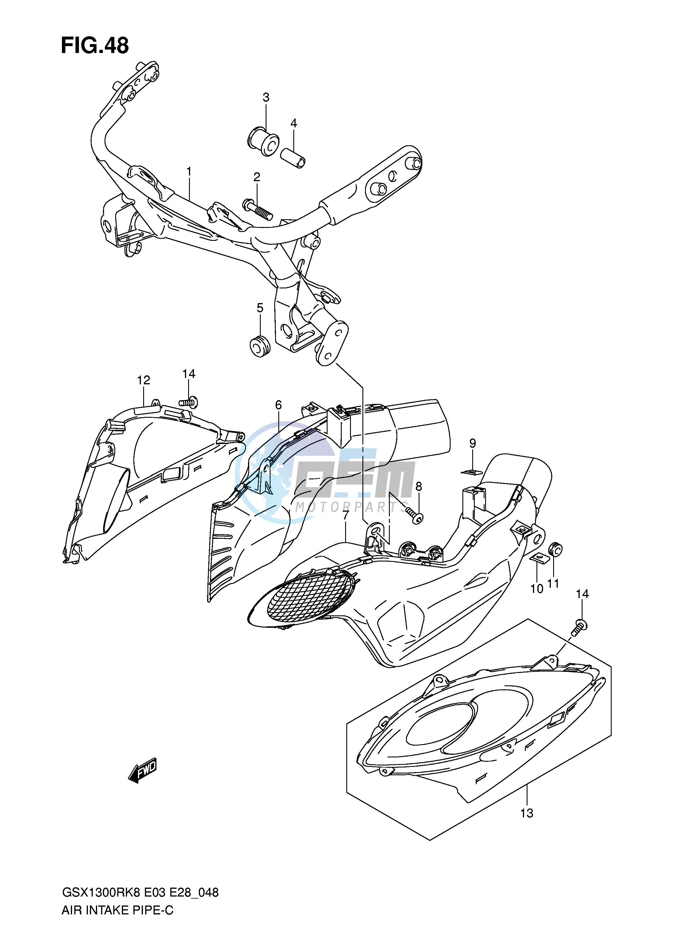 AIR INTAKE PIPE (MODEL K8)