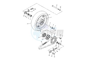 FZ6 600 drawing REAR WHEEL