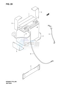 GZ250 (P19) drawing BATTERY