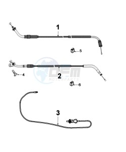 DJANGO 125 SPORT drawing CABLES