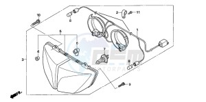 CBF600SA drawing HEADLIGHT (CBF600S/SA)