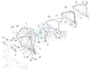 LIBERTY IGET 50 4T 3V NO ABS (NAFTA) drawing Front glove-box - Knee-guard panel