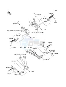 ZX 1000 C [NINJA ZX-10R] (C2) C2 drawing FOOTRESTS