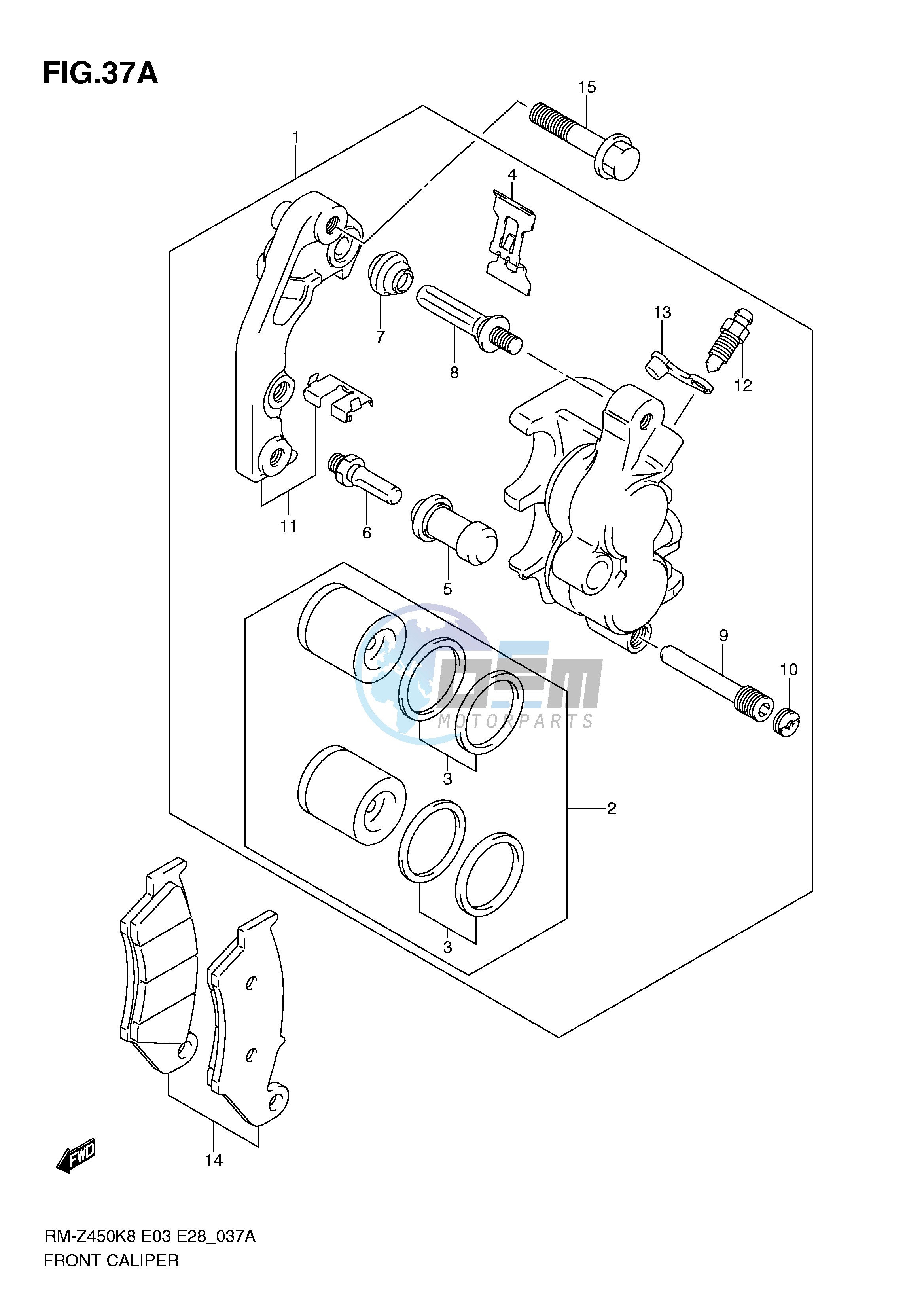 FRONT CALIPER (RM-Z450L1)