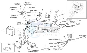 Scarabeo 100 4T e2 drawing Electrical system