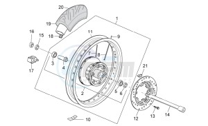 Nevada Classic 750 drawing Rear wheel I