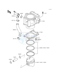 KLF 400 B [BAYOU 400 4X4] (B4-B6) [BAYOU 400 4X4] drawing CYLINDER_PISTON-- S- -