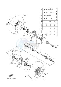 YFM450FWB YFM45KDHJ KODIAK 450 (BJ56) drawing FRONT WHEEL