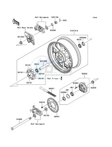 ZZR1400 ZX1400A6F FR GB XX (EU ME A(FRICA) drawing Rear Hub