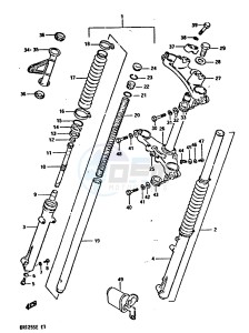 DR125S (E2) drawing FRONT FORK