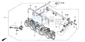 CB1300S CB1300SUPERBOLD'OR drawing THROTTLE BODY (ASSY.)