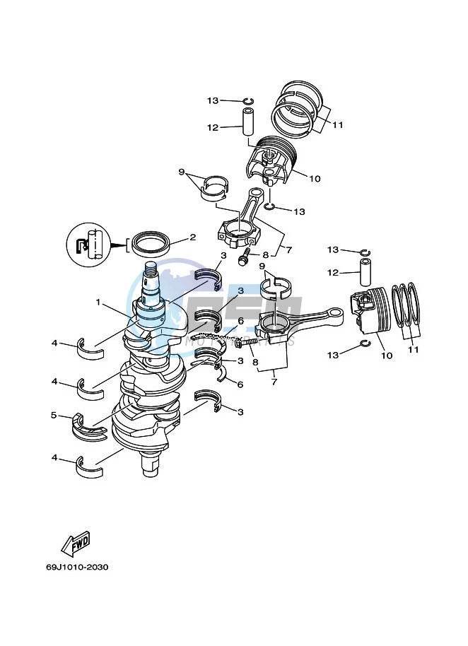 CRANKSHAFT--PISTON