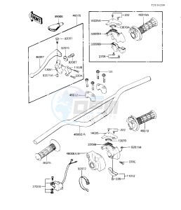 KX 125 B [KX125] (B1-B2) [KX125] drawing HANDLEBAR