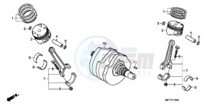 XL700VAB TRANSALP E drawing CRANKSHAFT/PISTON