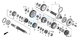 CB1100AD CB1100 ABS UK - (E) drawing TRANSMISSION