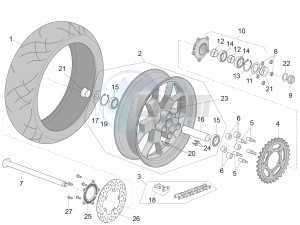 RSV4 1000 RR drawing Rear Wheel