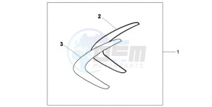 XL700VA9 UK - (E / ABS MKH SPC) drawing FAIRING SCUFF GUARD