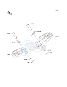 KX 125 M (M2) drawing FOOTRESTS