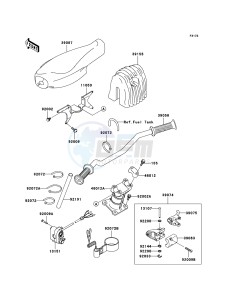 JET SKI 900 STX JT900E6F FR drawing Handlebar