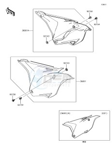 KX85 KX85CEF EU drawing Side Covers