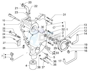 Beverly 500 (USA) USA drawing Flywheel Cover-Oil Filter