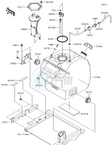 MULE PRO-DX KAF1000EJF EU drawing Fuel Tank