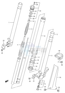 RMX250 (E28) drawing FRONT DAMPER (MODEL P R)