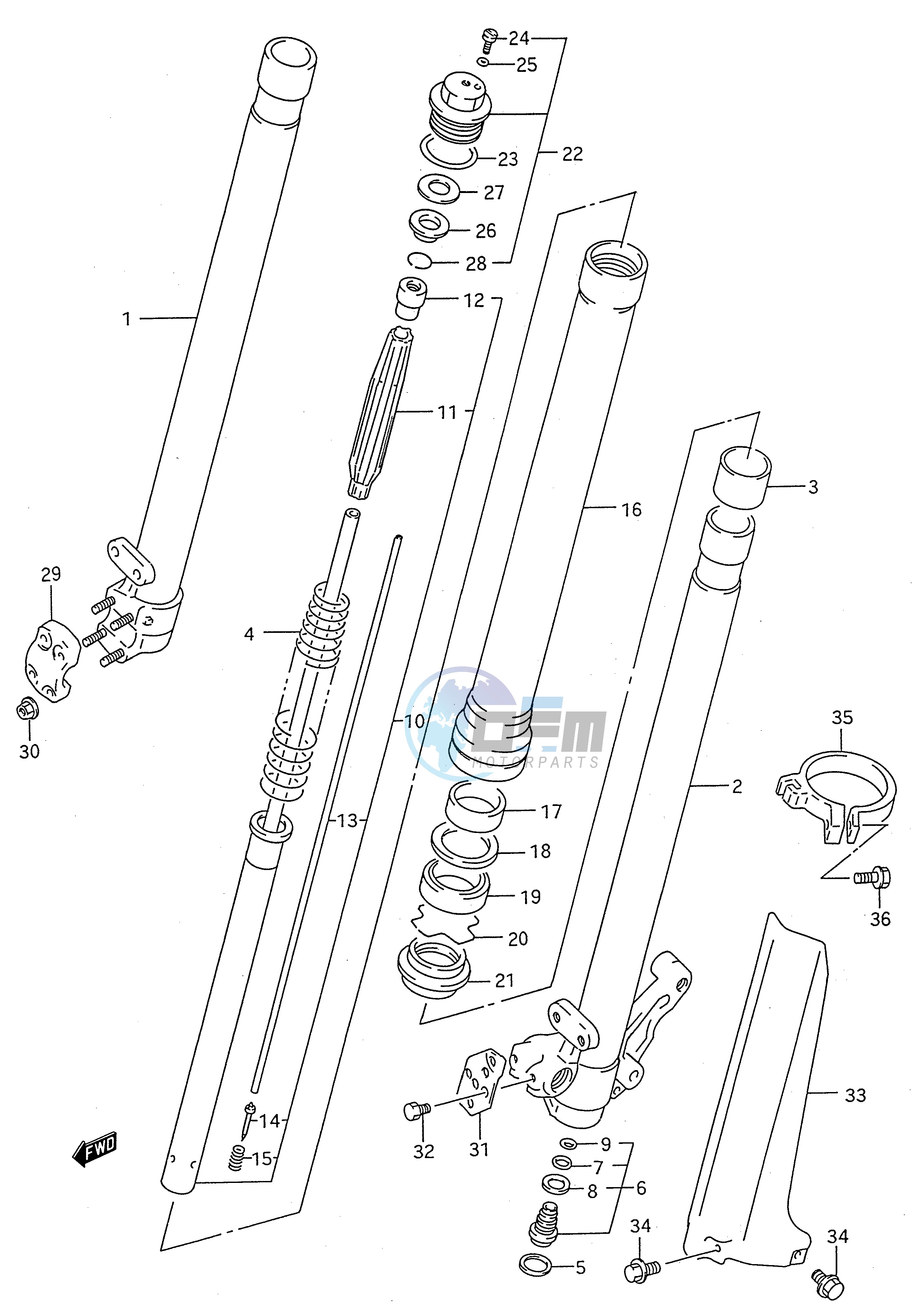 FRONT DAMPER (MODEL P R)