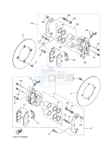 YXM700E YXM700PHF VIKING EPS HUNTER (1XPL) drawing FRONT BRAKE CALIPER