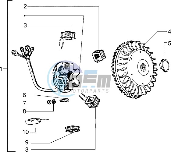 Flywheel magneto