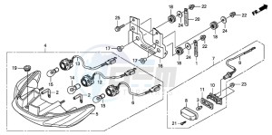 CBF150SH drawing REAR COMBINATION LIGHT