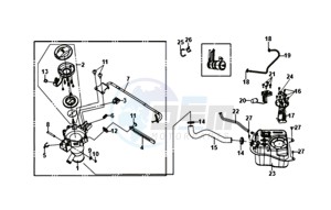 ORBIT III 50 45KMH (L8) EU drawing FUEL TANK -  FUEL GAUGE