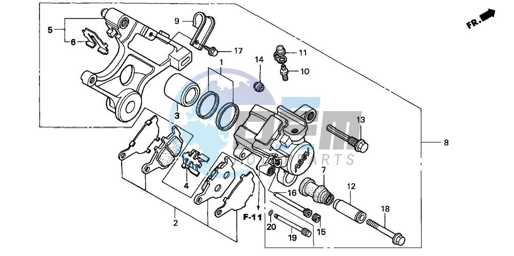 REAR BRAKE CALIPER