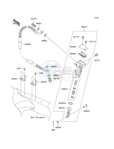 KX 450 D [KX450F] (D6F) D6F drawing REAR MASTER CYLINDER